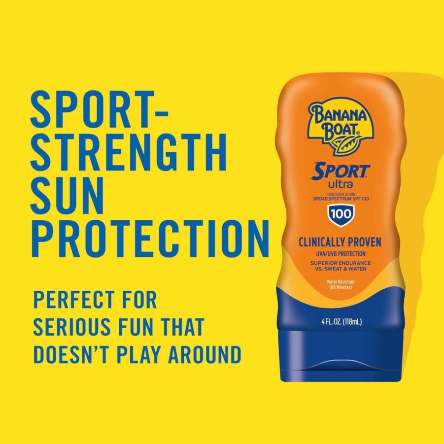 Banana Boat Sport Ultra SPF 100 Sunscreen Lotion & SPF 50 Spray Twin Pack – 2-Piece Sunscreen Bundle for Active Outdoor Protection