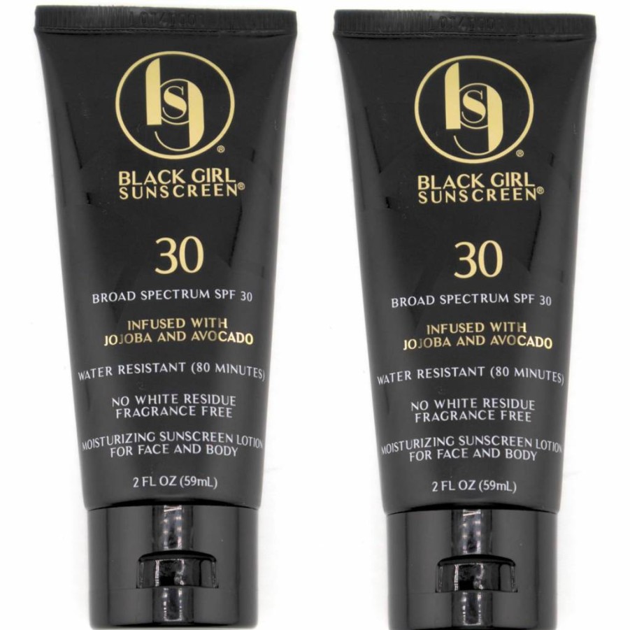 BlackGirlSunscreen SPF 30 Moisturizing Lotion for Melanin-Rich Skin - No White Cast, 4oz Face & Body Sunscreen