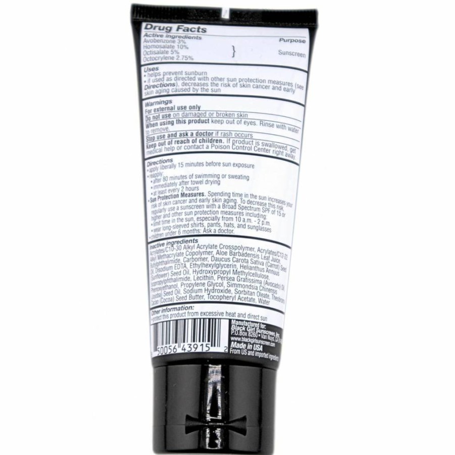 BlackGirlSunscreen SPF 30 Moisturizing Lotion for Melanin-Rich Skin - No White Cast, 4oz Face & Body Sunscreen