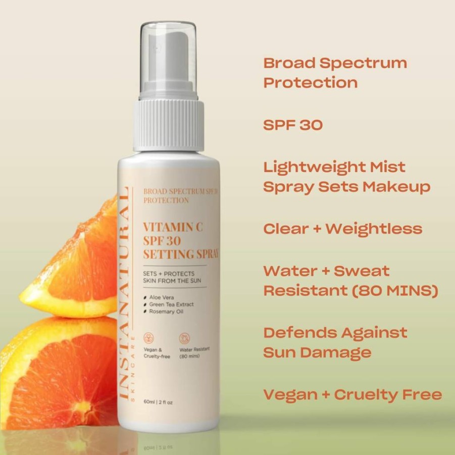 InstaNatural Vitamin C SPF 50 Sunscreen Lotion - Broad Spectrum UVA/UVB Protection, Brightening & Non-Greasy Moisturizer for Face & Body with Aloe Vera, 5 Fl Oz