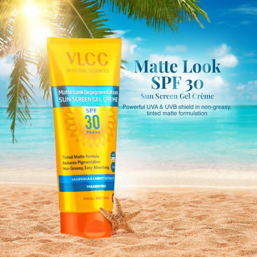 VLCC SPF 30 Matte Finish Sunscreen Gel Cream for Oil-Free Protection - 100g