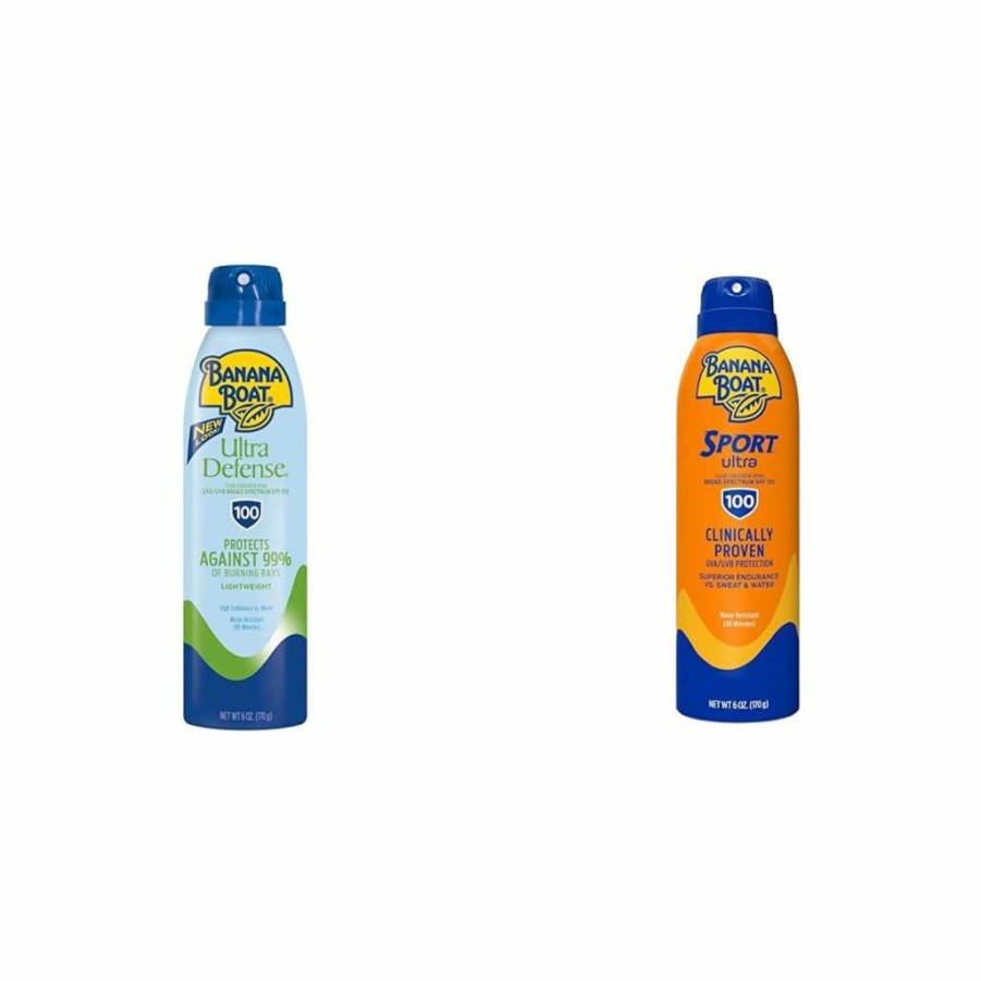 Banana Boat Ultra Defense SPF 100 Sunscreen Spray – Lightweight, Water Resistant, 6 oz | Broad Spectrum UVA/UVB Protection