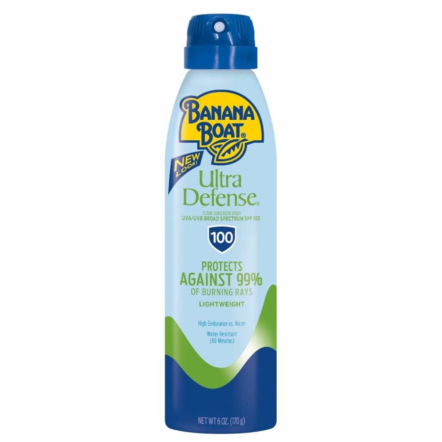 Banana Boat Ultra Defense SPF 100 Sunscreen Spray – Lightweight, Water Resistant, 6 oz | Broad Spectrum UVA/UVB Protection