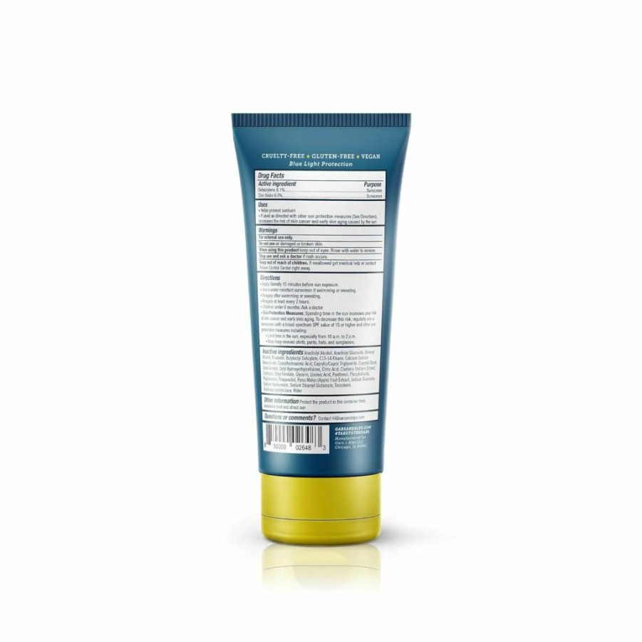 Oars + Alps SPF 37 Anti-Aging Face & Body Sunscreen with Hyaluronic Acid, Vitamin E, B5 - Water Resistant, No White Cast, 2oz Travel Size