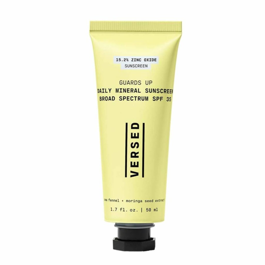 Versed Guards Up Mineral Sunscreen - Zinc Oxide SPF, Lightweight & Non-Greasy, Vegan, Pregnancy Safe, For All Skin Types (1.7 Oz)