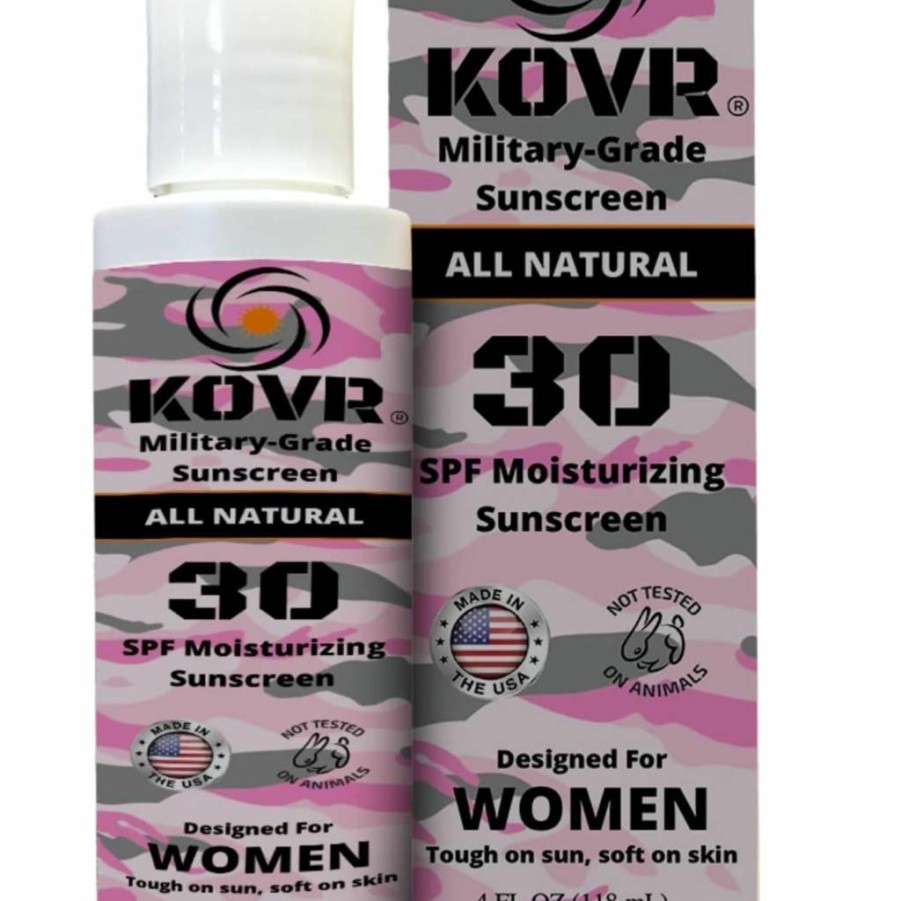 Kovr Mineral Sunscreen SPF 30 - Organic, Reef Safe, Broad Spectrum UVA/UVB Face & Body Lotion, Fragrance-Free, Travel Size 4 Oz
