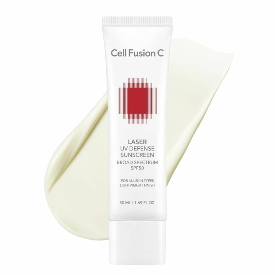 Cell Fusion C Laser UV Defense Sunscreen SPF 50 - PDRN & 6 Ceramides, No White Cast, Matte Finish, Broad Spectrum Korean Facial Sunscreen, 50ml / 1.69 Fl.Oz