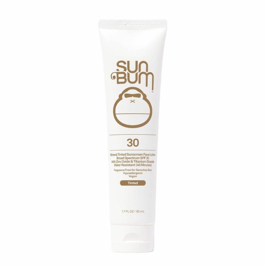 Sun Bum Mineral SPF 30 Tinted Matte Face Sunscreen - Broad Spectrum Moisturizing Primer with Vitamin E, Hawaii 104 Act Compliant, Reef Safe (No Octinoxate & Oxybenzone), Travel Size 1.7 Oz