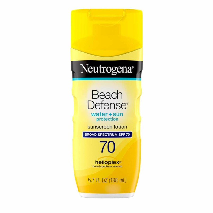 Neutrogena Beach Defense SPF 70 Sunscreen Lotion - 6.7 oz, Oil-Free, Fast-Absorbing, Oxybenzone-Free for Face & Body