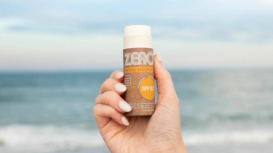 ZERO3 Natural Sunscreen Stick SPF 20 | Reef Safe, Plastic-Free, Zero Waste | Beeswax, Shea Butter & Coconut Oil | Water Resistant, Kid Friendly | 1.5 Oz Cardboard Tube Sunblock