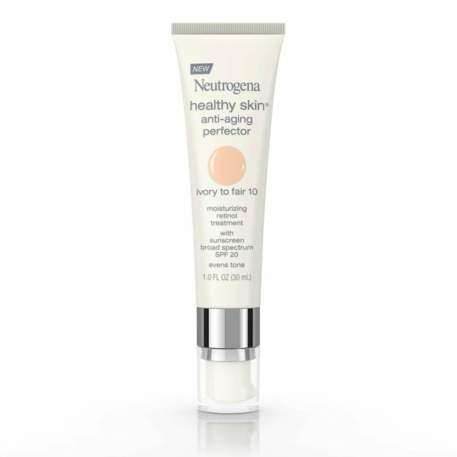 Neutrogena Healthy Skin Anti-Aging Tinted Moisturizer with Retinol & SPF 20 Sunscreen, Ivory to Fair, 1 oz