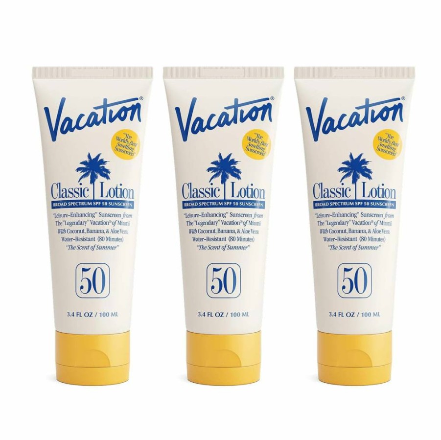 VACATION SPF 50 Sunscreen Lotion – Broad Spectrum, Water Resistant, Vegan, Family Size 20 Fl Oz with Pump