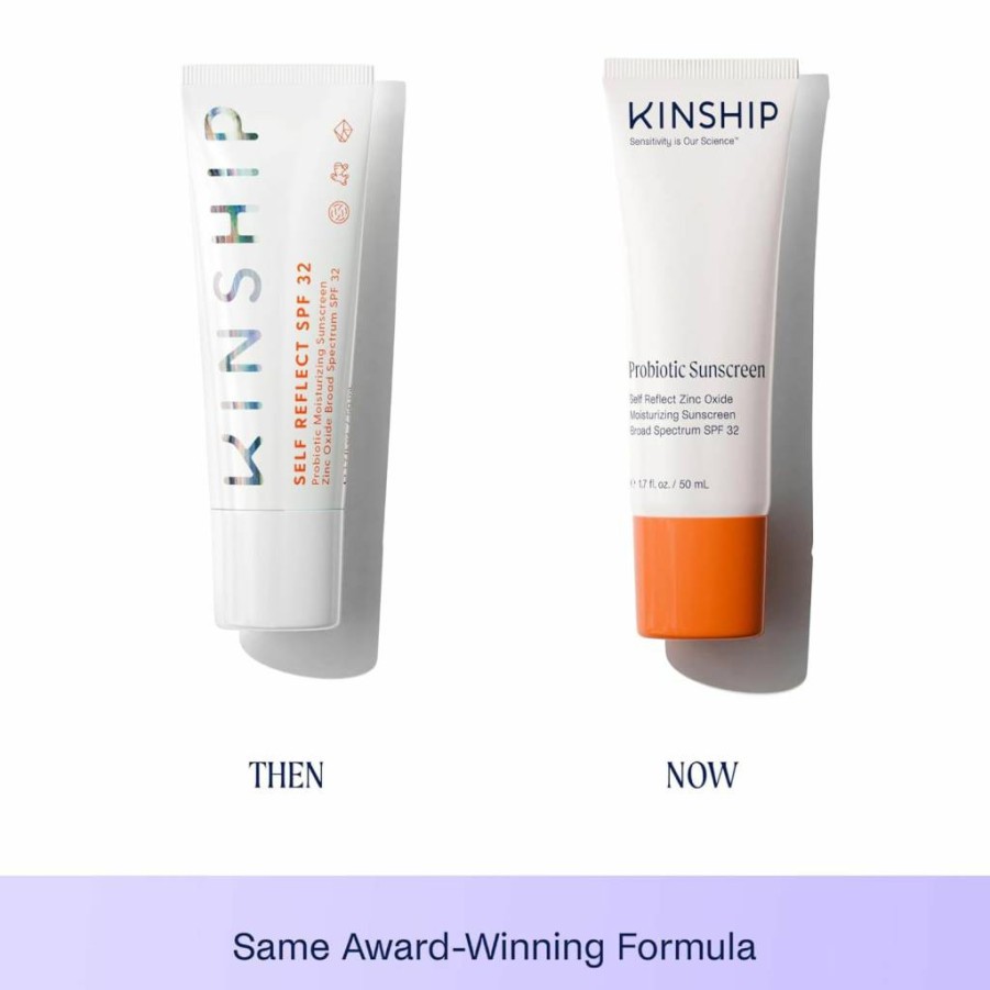 Kinship Vegan Mineral Sunscreen SPF 32 - Zinc Oxide Face & Body Sunblock for Sensitive Skin, Clean, Reef Safe, 1.75 Oz