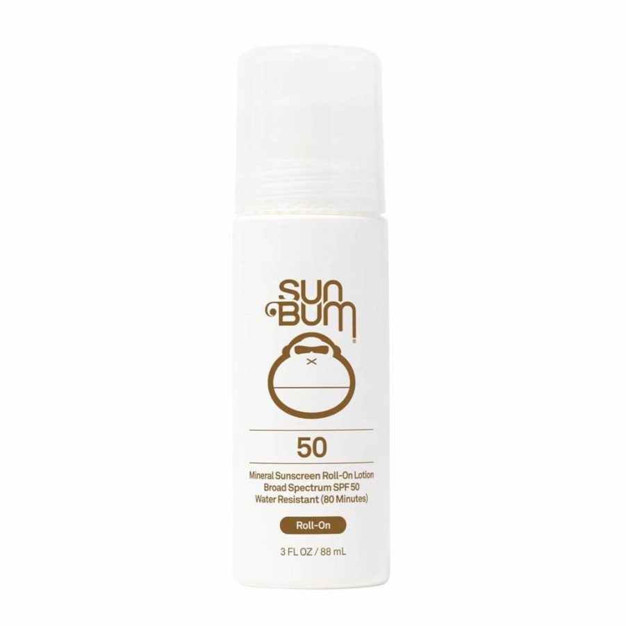 Sun Bum Mineral SPF 50 Roll-On Sunscreen Lotion - Broad Spectrum, Vitamin E Enriched, Reef Safe, Travel Size 3 Oz - Hawaii 104 Act Compliant