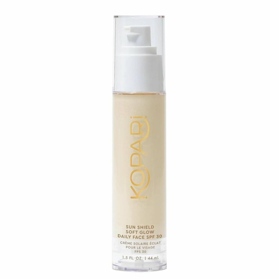 Kopari Sun Shield SPF 30 Daily Face Sunscreen - Lightweight, Sheer Glow, Hydrating Primer Under Makeup, 1.5 oz for Healthy Radiant Skin