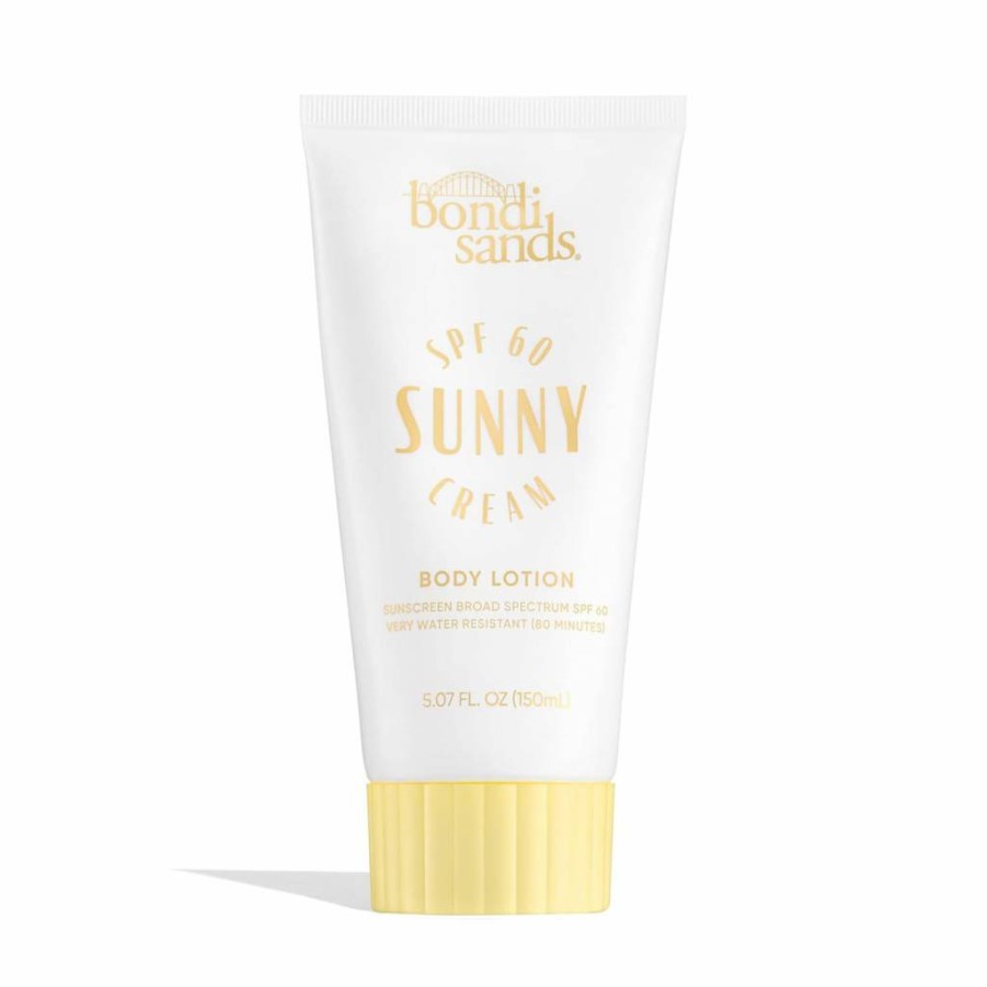 Amazon Bondi Sands Sunny Cream SPF 60 Body Lotion – Hydrating Broad Spectrum Sunscreen, Water-Resistant, Dermatologist Approved, 5.07 Fl Oz