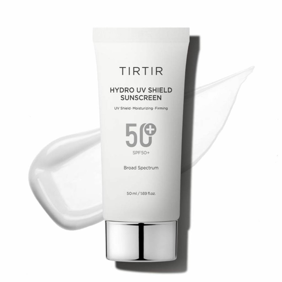 TIRTIR Hydro UV Shield Sunscreen SPF 50+ PA++++ | Lightweight, No White Cast, Non-Greasy Korean Sunscreen for Face | Broad Spectrum UVA/UVB Protection | 1.69 Fl Oz