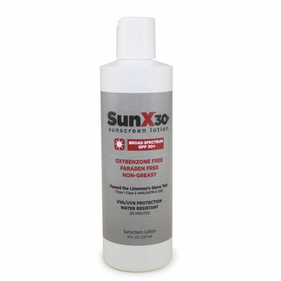CoreTex Sun X SPF 30+ Broad Spectrum Sunscreen Lotion - 8oz Oil-Free, Paraben-Free Face & Body Sunscreen - Water Resistant 80 Minutes, No White Cast
