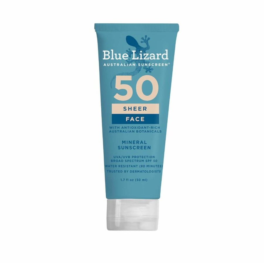 BLUE LIZARD Australian Sunscreen SPF 50+ Sheer Lotion for Body, 3 oz | UVA/UVB Protection | Water-Resistant | Fragrance-Free
