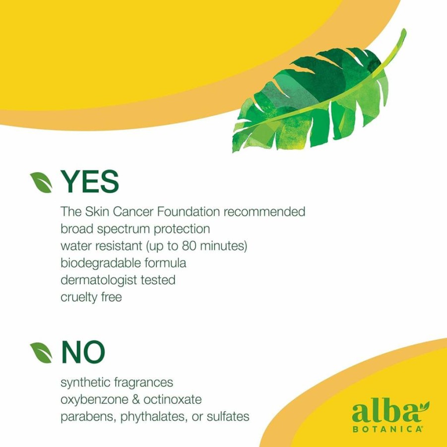 Alba Botanica Fragrance-Free Sensitive Sunscreen Spray SPF 50 for Face & Body, Broad Spectrum, Water Resistant, 5 oz