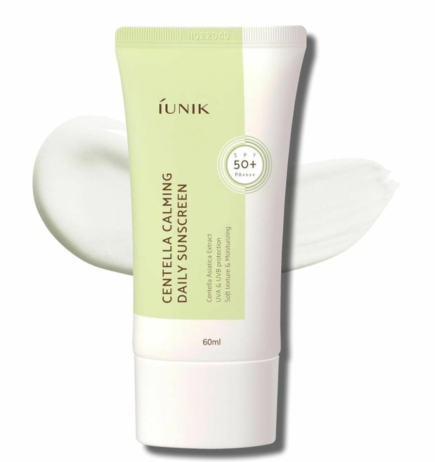 IUNIK Centella Asiatica Sunscreen SPF 50+ PA++++ - Matte Finish, No White Cast, Vegan Korean Skincare for Sensitive, Dry & Oily Skin