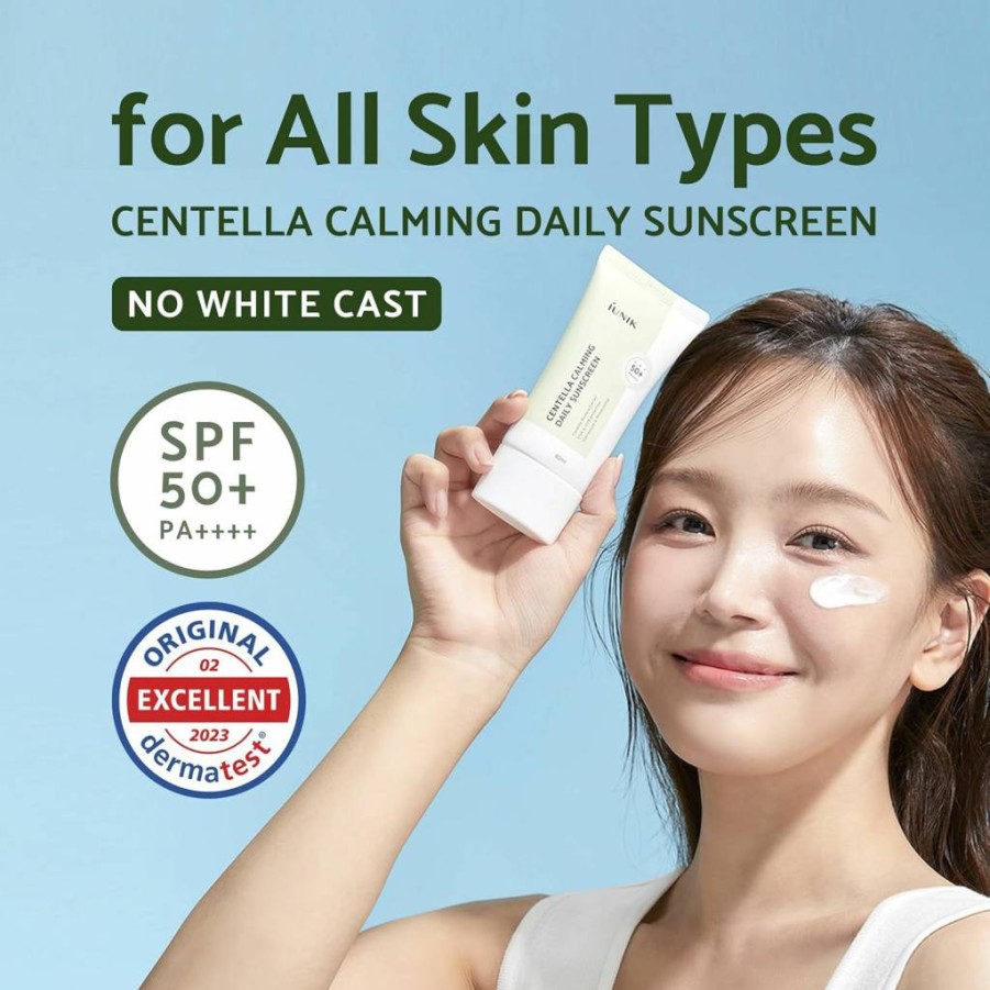 IUNIK Centella Asiatica Sunscreen SPF 50+ PA++++ - Matte Finish, No White Cast, Vegan Korean Skincare for Sensitive, Dry & Oily Skin
