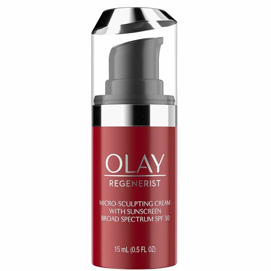 Olay Regenerist Micro-Sculpting Cream SPF 30 Moisturizer - Anti-Aging Face Cream with Sunscreen, Trial Size 0.5 oz