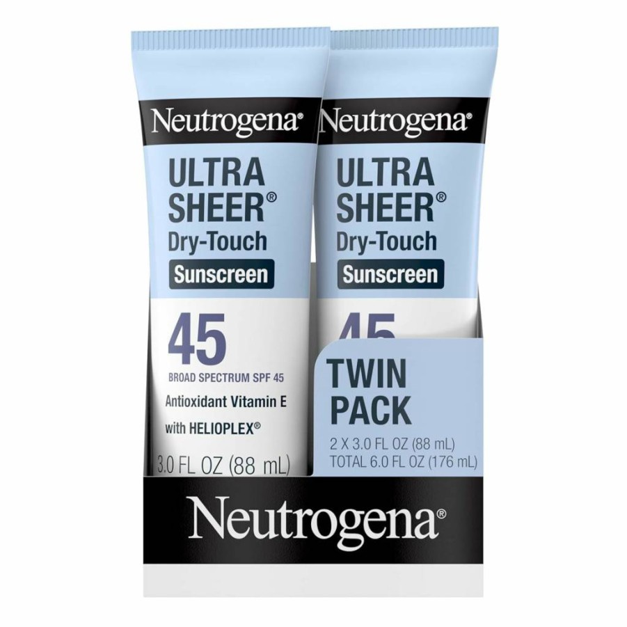 Neutrogena Ultra Sheer Dry-Touch Mineral Sunscreen SPF 30 – Broad Spectrum Face & Body Sunscreen with Zinc Oxide & Titanium Dioxide, Oxybenzone-Free, 3 fl oz