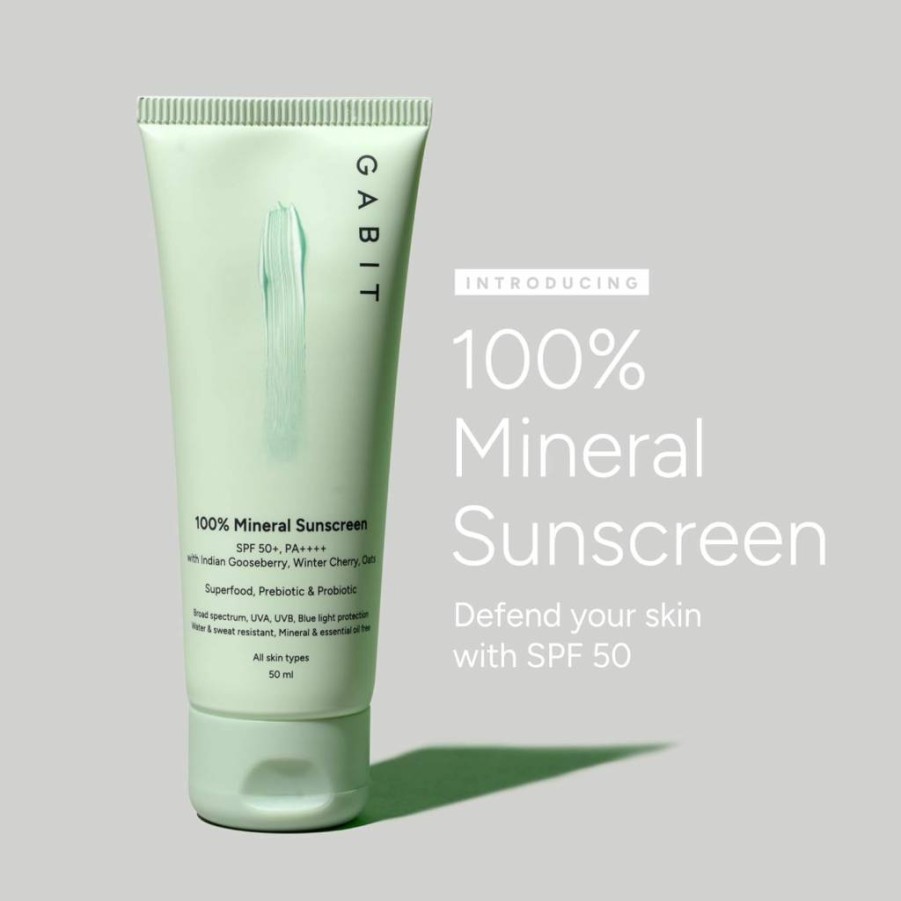 Generic 100% Mineral Sunscreen SPF 50 PA++++ | Waterproof & Sweatproof | UVA/UVB & Blue Light Protection | No White Cast | Vitamin E Enriched | For All Skin Types | Oil-Free | 1.7 Fl Oz