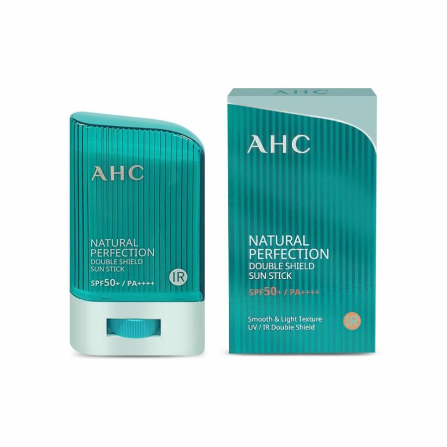 AHC Natural Perfection Double Shield Sun Stick SPF50+ PA++++ 22g | Broad Spectrum UVA/UVB Protection | Moisturizing Sunscreen Stick
