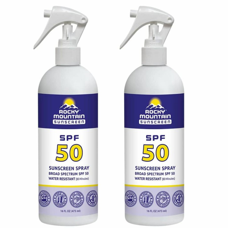 Rocky Mountain Sunscreen SPF 50 Gallon (128 Fl Oz) - Broad Spectrum UVA/UVB Protection, Water Resistant 80 Min, Reef Safe, Fragrance Free, Oxybenzone & Octinoxate Free