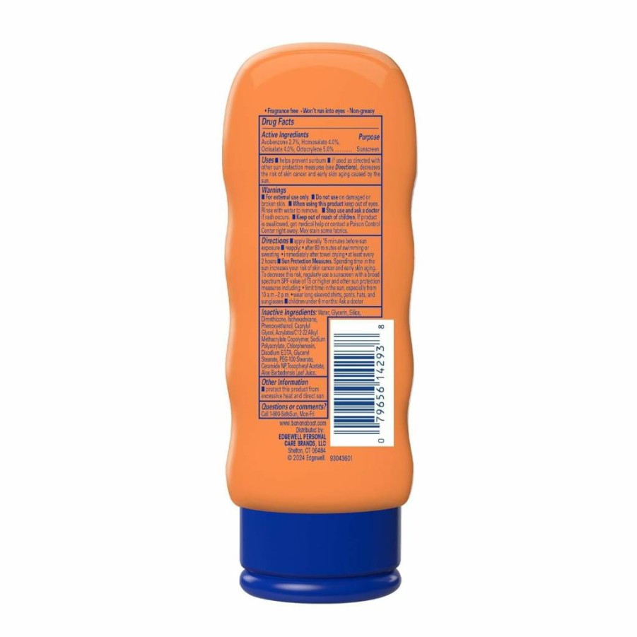 Banana Boat Sport Sunscreen SPF 50 for Face & Body, Travel Size 3 oz, Water-Resistant Sunblock Lotion for Outdoor Activities, Bloqueador Solar, Sun Care Protection