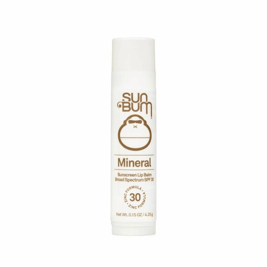 Sun Bum Mineral SPF 30 Lip Balm Stick - Zinc Oxide Broad Spectrum UVA/UVB Protection, Hawaii Compliant, 0.15 Oz
