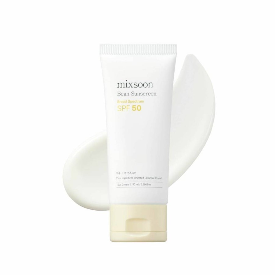 Mixsoon Bean Sunscreen SPF 50 for Face - Lightweight Airy Texture - Korean Skincare - 1.69 Fl Oz / 50ml