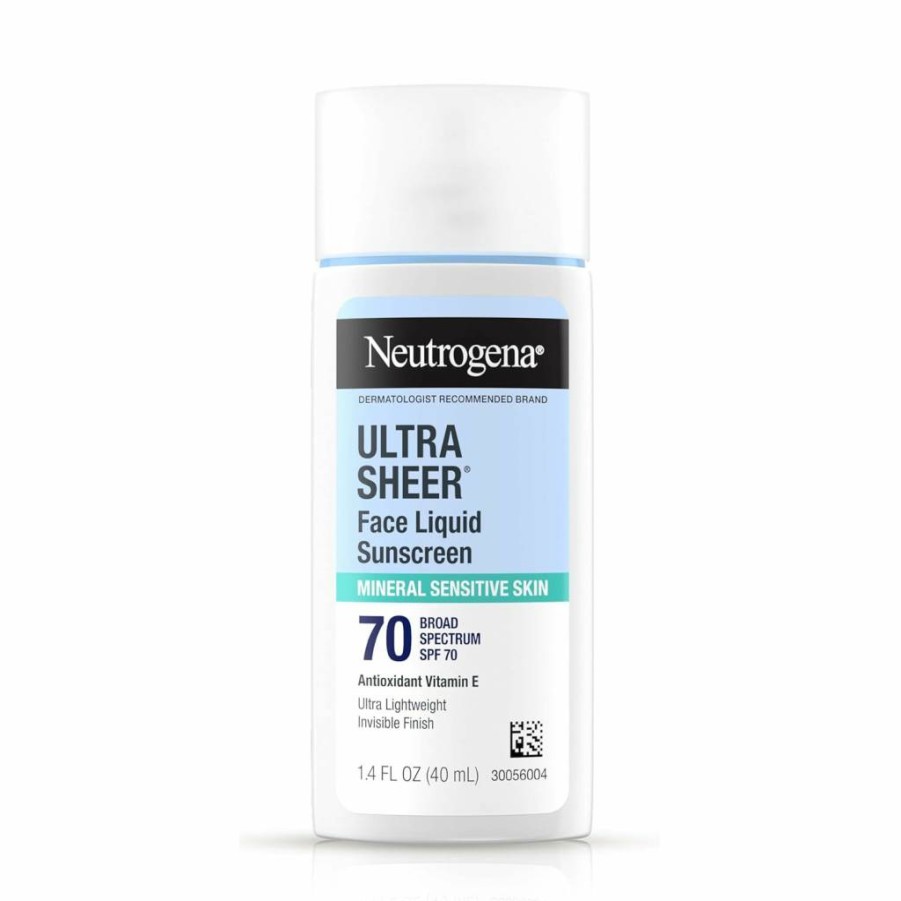 Neutrogena Ultra Sheer Mineral Sunscreen Stick SPF 50 for Face & Body, Zinc Oxide, Sensitive Skin, Vegan, No White Residue, Dry Touch, Vitamin E, 1.5 Oz