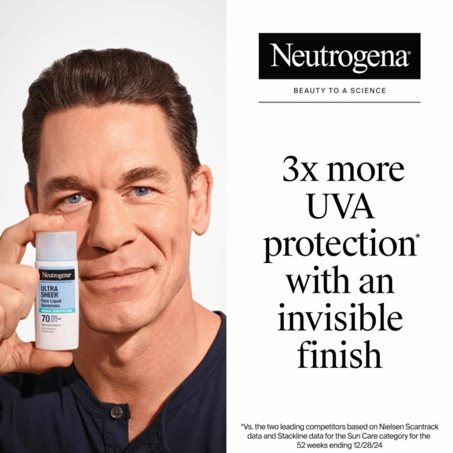 Neutrogena Ultra Sheer Mineral Sunscreen Stick SPF 50 for Face & Body, Zinc Oxide, Sensitive Skin, Vegan, No White Residue, Dry Touch, Vitamin E, 1.5 Oz