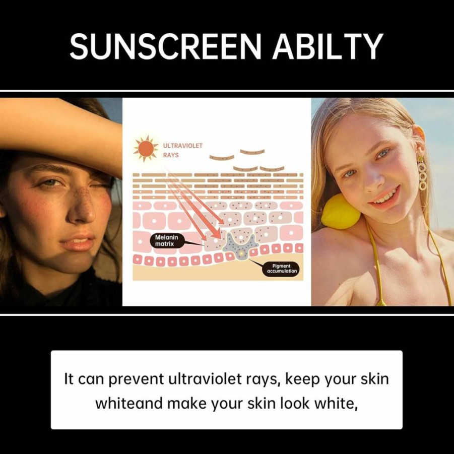 YFKEJI SPF 30 Sunscreen for Dark Skin - No White Cast Moisturizing Face & Body Sunscreen for Black Women & Girls