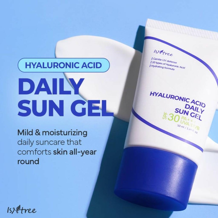 Isntree Hyaluronic Acid Sun Gel SPF 30 PA++ 50ml – Korean Moisturizing Sunscreen, Lightweight, No White Cast, Broad Spectrum UV Protection for Daily Use