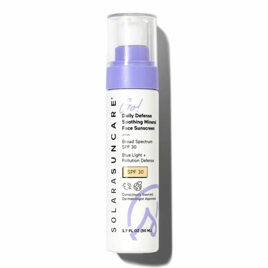 SOLARA SUNCARE Go! Daily Defense Mineral Sunscreen SPF 30 – Lightweight, Vegan, Reef Safe & EWG Verified for Sensitive Skin (1.7 Fl Oz)