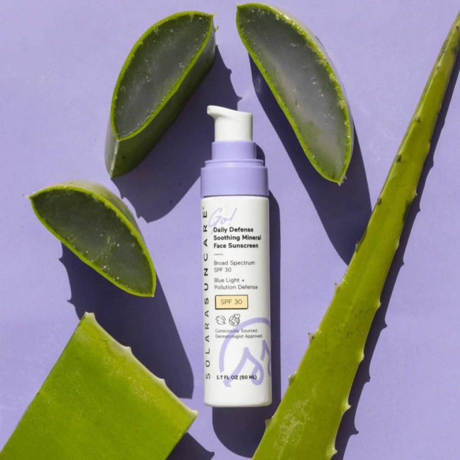 SOLARA SUNCARE Go! Daily Defense Mineral Sunscreen SPF 30 – Lightweight, Vegan, Reef Safe & EWG Verified for Sensitive Skin (1.7 Fl Oz)