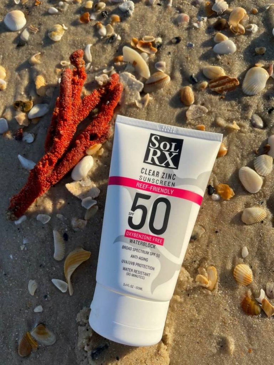 SolRX Mineral+ SPF 50 Zinc Oxide Sunscreen for Face & Body – Water Resistant, Reef Safe, Broad Spectrum Protection