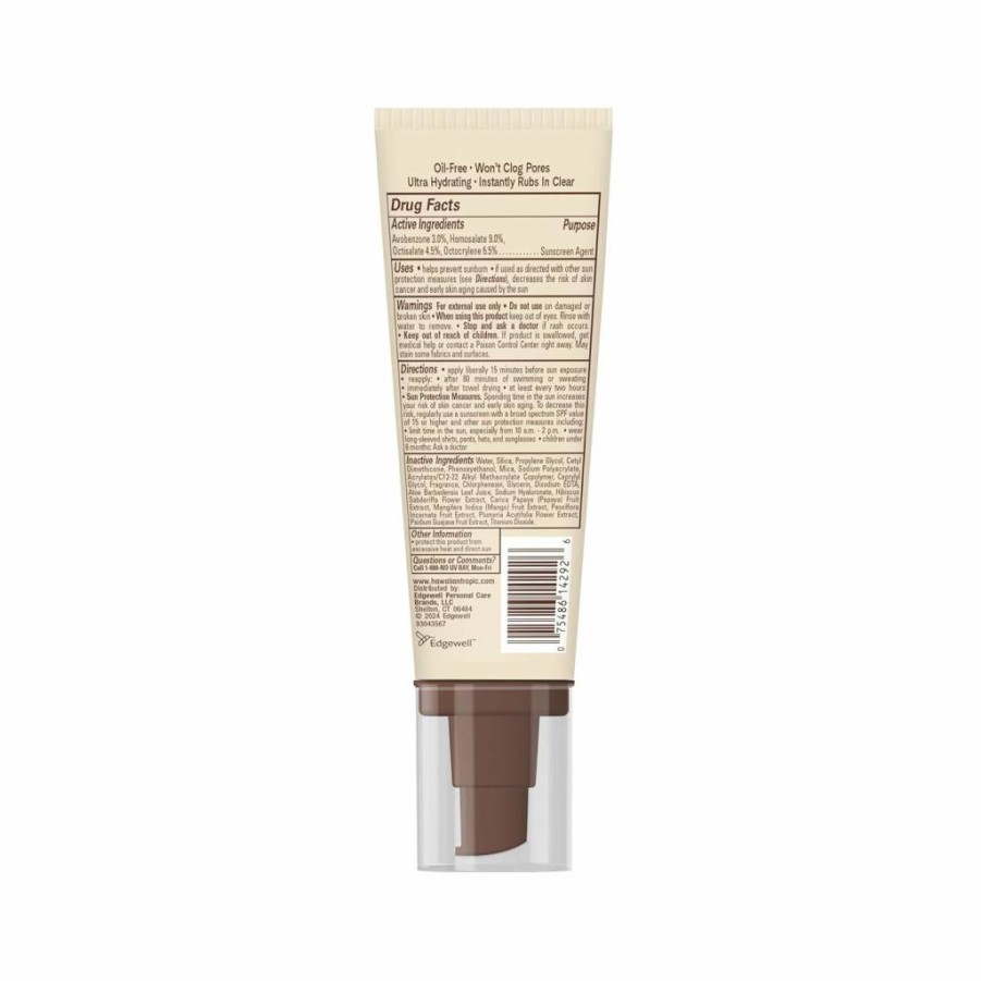 Hawaiian Tropic Sheer Touch SPF 60 Face Sunscreen Lotion, 2.5oz Travel Size, Oil-Free & Lightweight Sunblock for Daily Protection