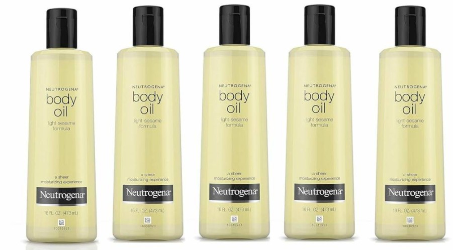 Neutrogena Light Sesame Body Oil, 8.5 Fl Oz - Hydrating Bath & Shower Oil for Dry Skin, Radiant Glow Moisturizer, Smooth & Nourished Skin