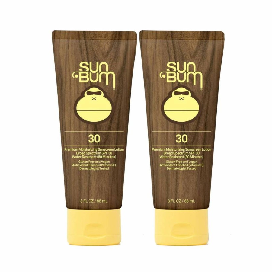 Sun Bum SPF 30 Vegan Sunscreen Lotion - Reef Safe, Broad Spectrum UVA/UVB Protection with Vitamin E, Octinoxate & Oxybenzone Free, 3 Oz (Pack of 2)