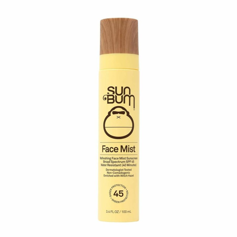Sun Bum SPF 45 Sunscreen Spray - Broad Spectrum Face & Body Sunscreen with Vitamin E, Travel Size 3.4 oz, Reef Safe, Octinoxate & Oxybenzone Free