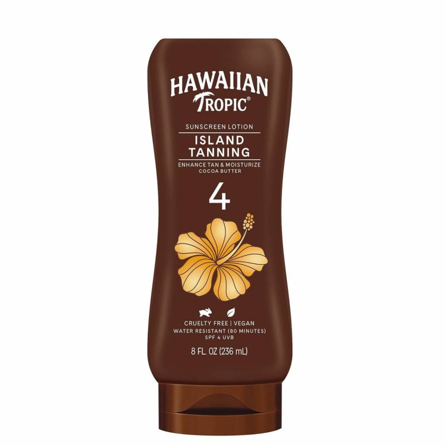 Hawaiian Tropic Dark Tanning Sunscreen Lotion with Cocoa Butter, SPF 4, 8 oz - Sun Care & Protection