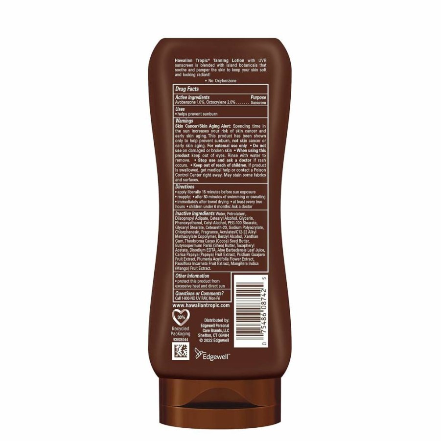 Hawaiian Tropic Dark Tanning Sunscreen Lotion with Cocoa Butter, SPF 4, 8 oz - Sun Care & Protection
