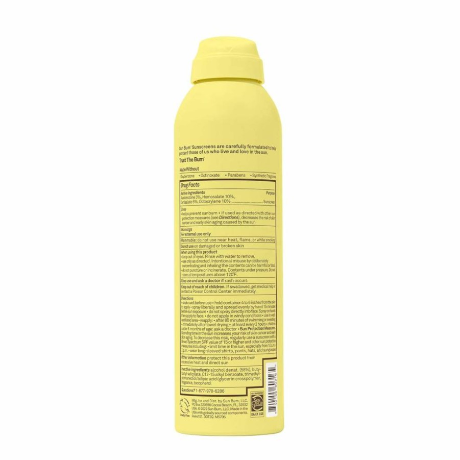 Sun Bum Kids SPF 50 Sunscreen Spray - Broad Spectrum, Water-Resistant, Vitamin E, Hawaii 104 Act Compliant, Octinoxate & Oxybenzone Free, 6 oz