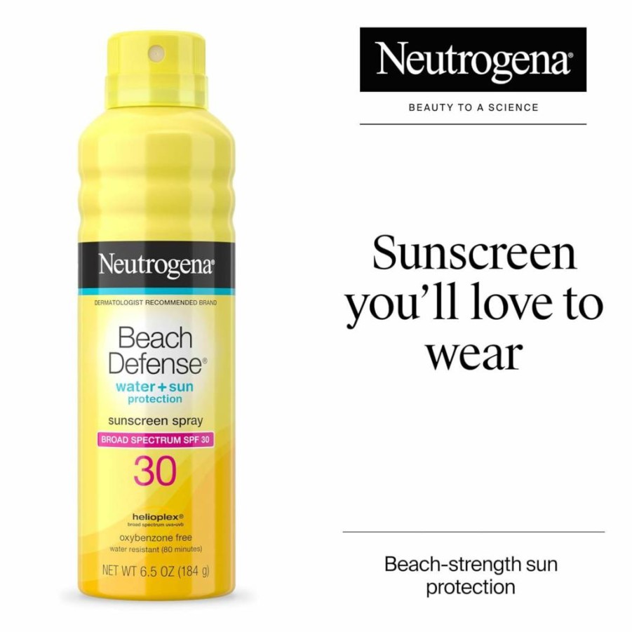 Neutrogena Beach Defense SPF 70 Sunscreen Spray – Broad Spectrum, Water Resistant, Oxybenzone-Free, Lightweight for Face & Body – 6.5 oz