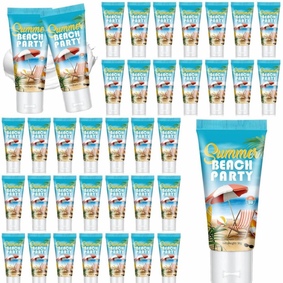 Dansib 36 Pcs Mini Sunscreen SPF 30 Travel Size Bulk - Water Resistant Sunscreen Lotion for Summer, Weddings, Parties & Thank You Gifts